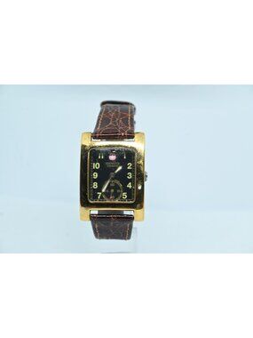 Vintage Wenger Delemont Swiss Made Tank Watch Gold Rectangular 176.0847